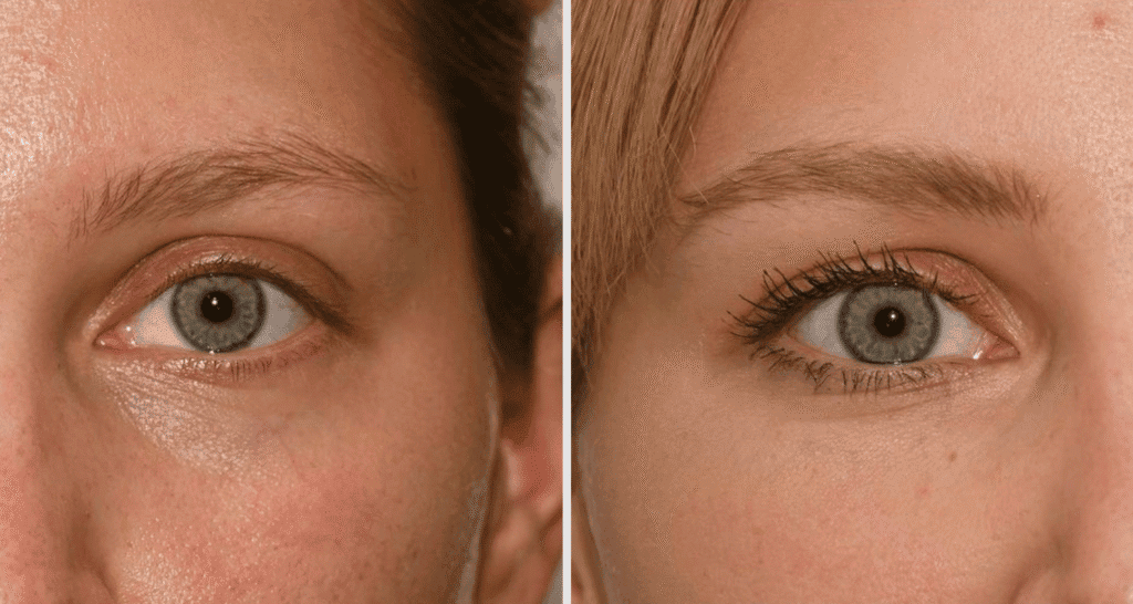 Vorher/Nachher Ergebnis: Eigenfett Augenringe