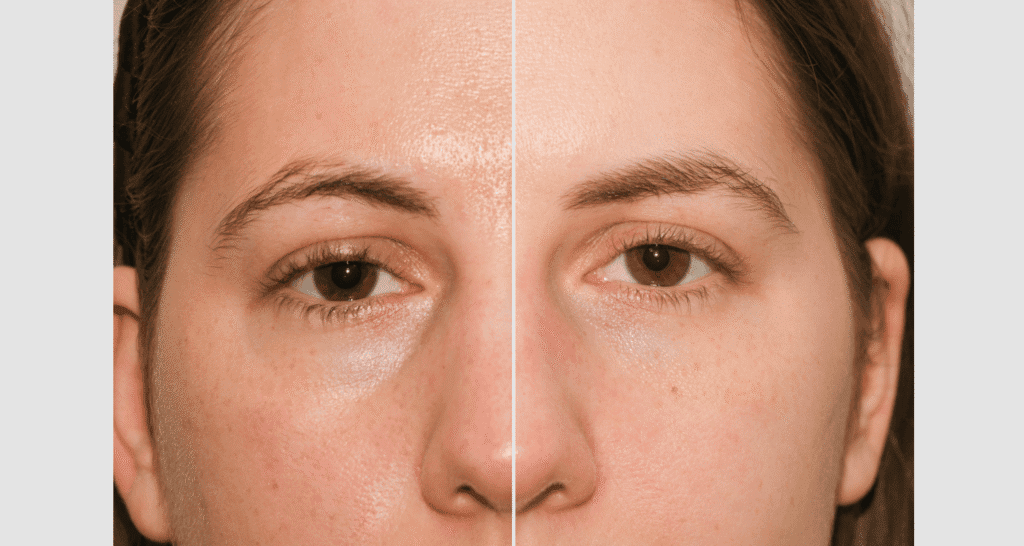 Vorher/Nachher Ergebnis: Eigenfett Schlaefen